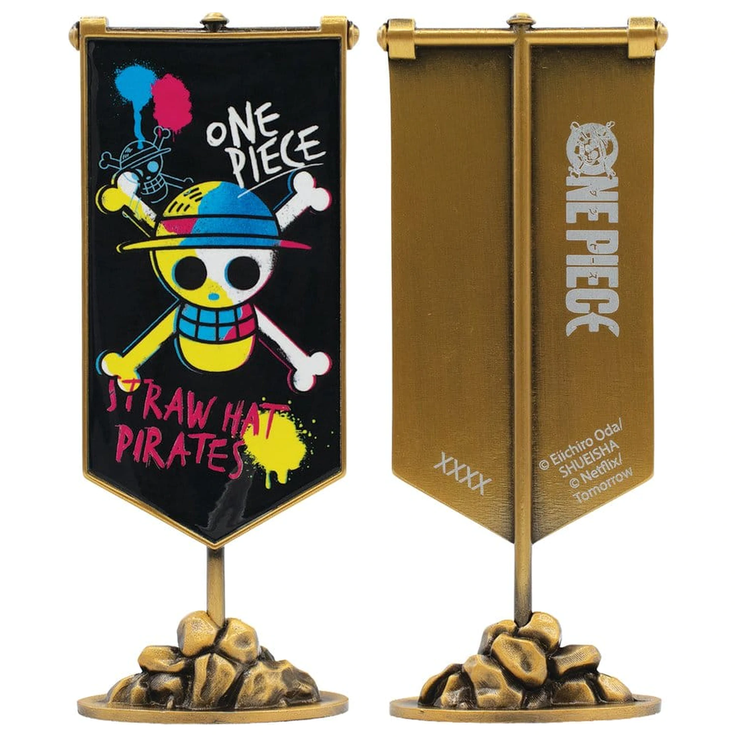 One Piece replika kovového banneru Straw Hat Pirates 11 x 6 cm fotografii produktu
