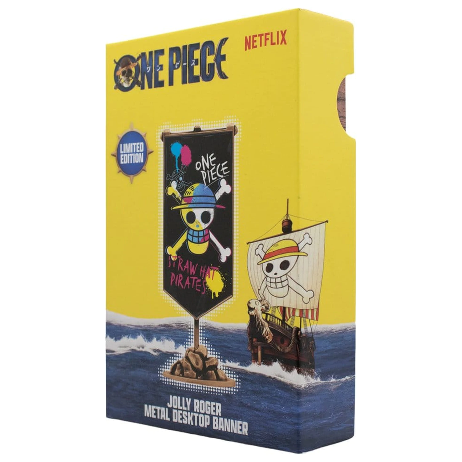 One Piece replika kovového banneru Straw Hat Pirates 11 x 6 cm fotografii produktu