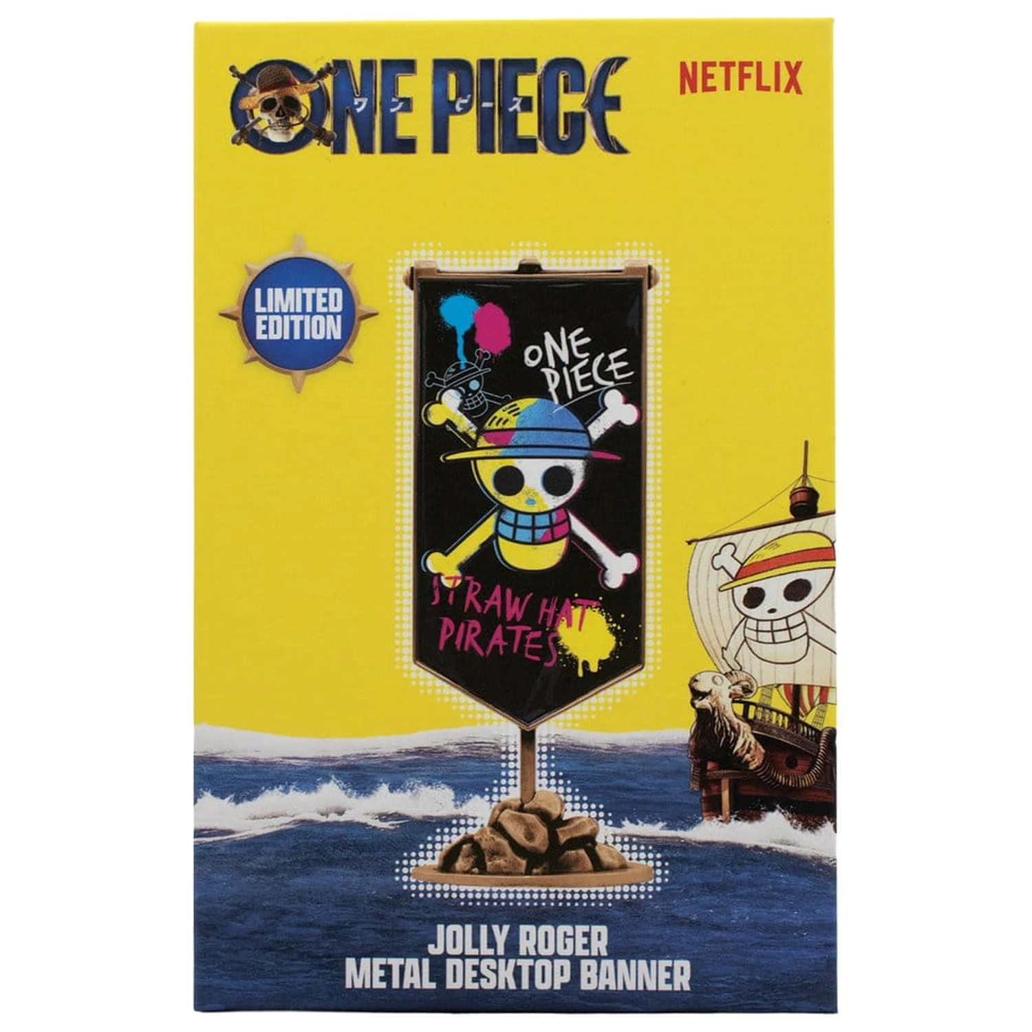 One Piece replika kovového banneru Straw Hat Pirates 11 x 6 cm fotografii produktu