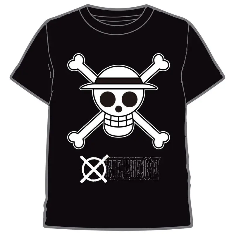 One Piece Skull Black & White tričko fotografii produktu