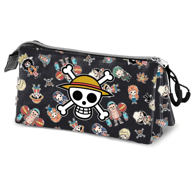 Penál s motivem lebky One Piece trojitý fotografii produktu