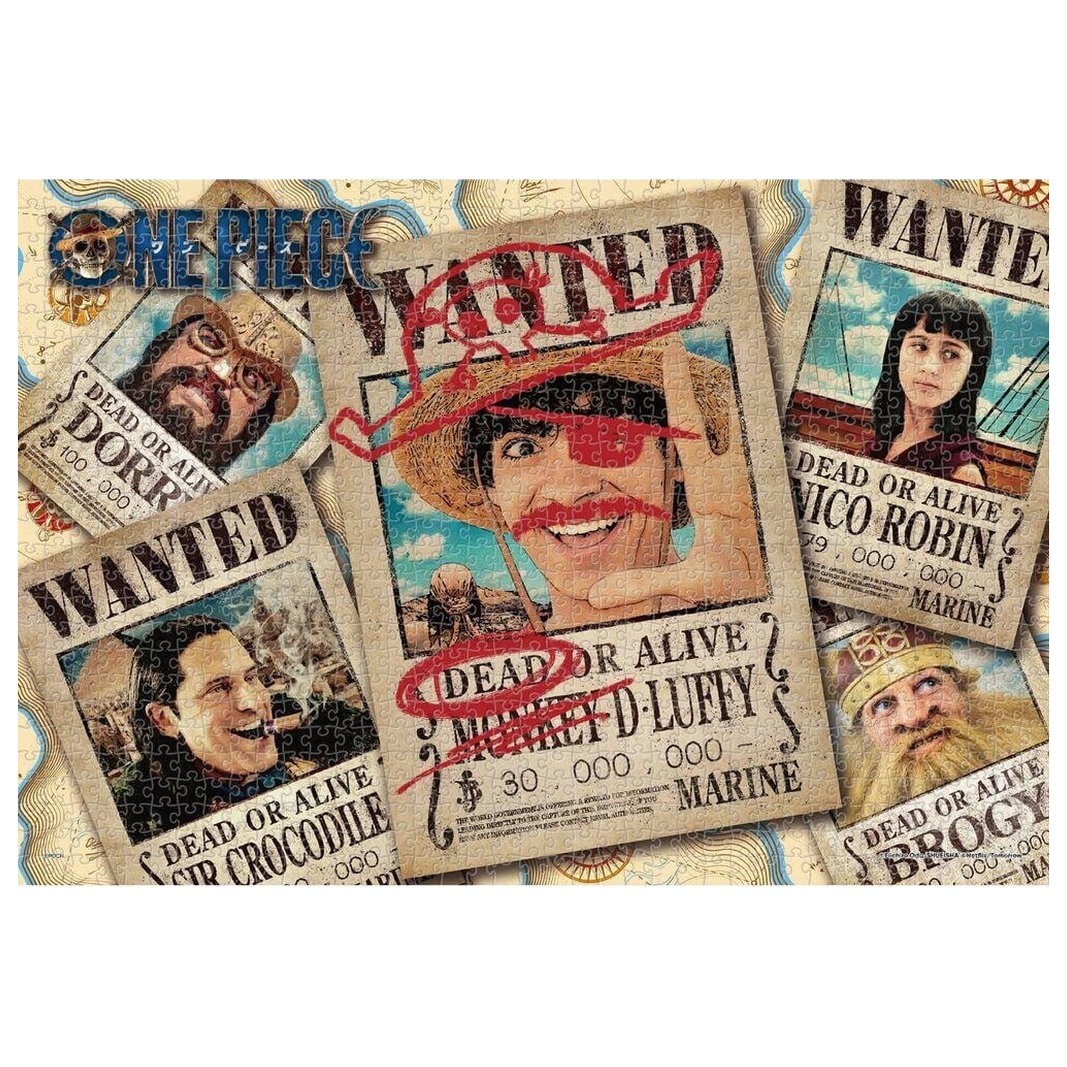 One Piece puzzle s 1000 dílky Wanted fotografii produktu