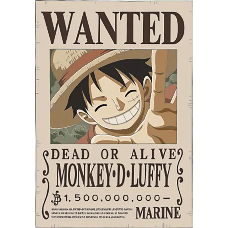 One Piece Wanted Luffy neonová lampa 40 cm fotografii produktu