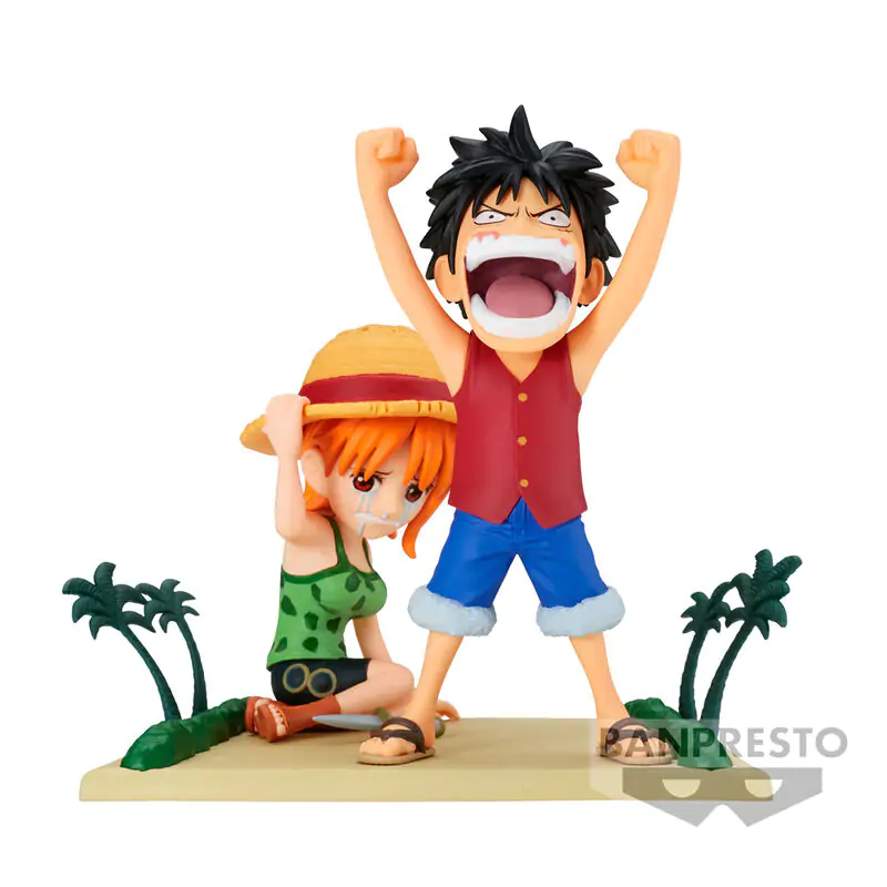One Piece WCF Log Stories Luffy & Nami figurka 7 cm fotografii produktu