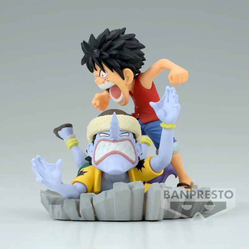 One Piece WCF Log Stories figurka Luffy vs Arlong 7 cm fotografii produktu