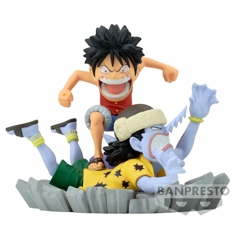 One Piece WCF Log Stories figurka Luffy vs Arlong 7 cm fotografii produktu