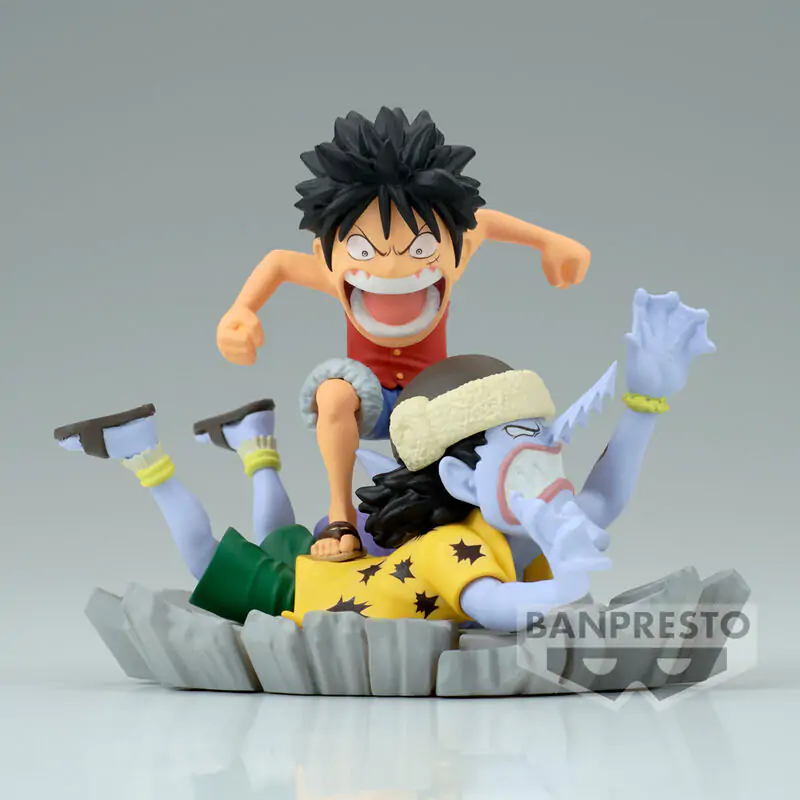 One Piece WCF Log Stories figurka Luffy vs Arlong 7 cm fotografii produktu