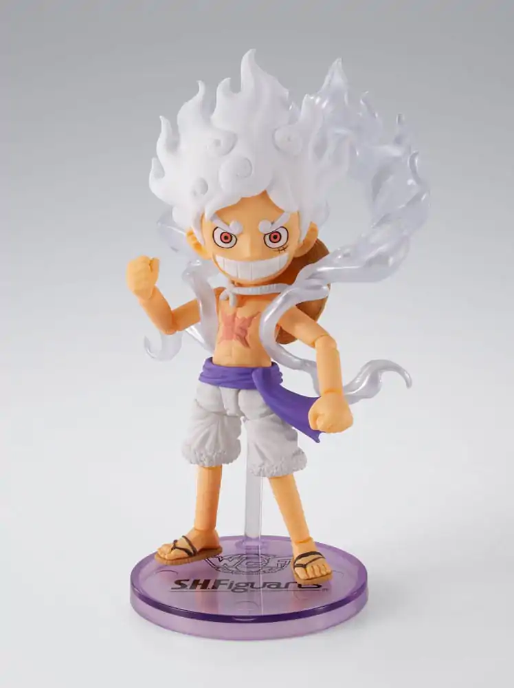 One Piece World Collactable figurky x S.H. Figuarts akční figurka Monkey D. Luffy Gear 5 8 cm fotografii produktu
