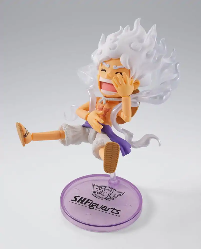 One Piece World Collactable figurky x S.H. Figuarts akční figurka Monkey D. Luffy Gear 5 8 cm fotografii produktu
