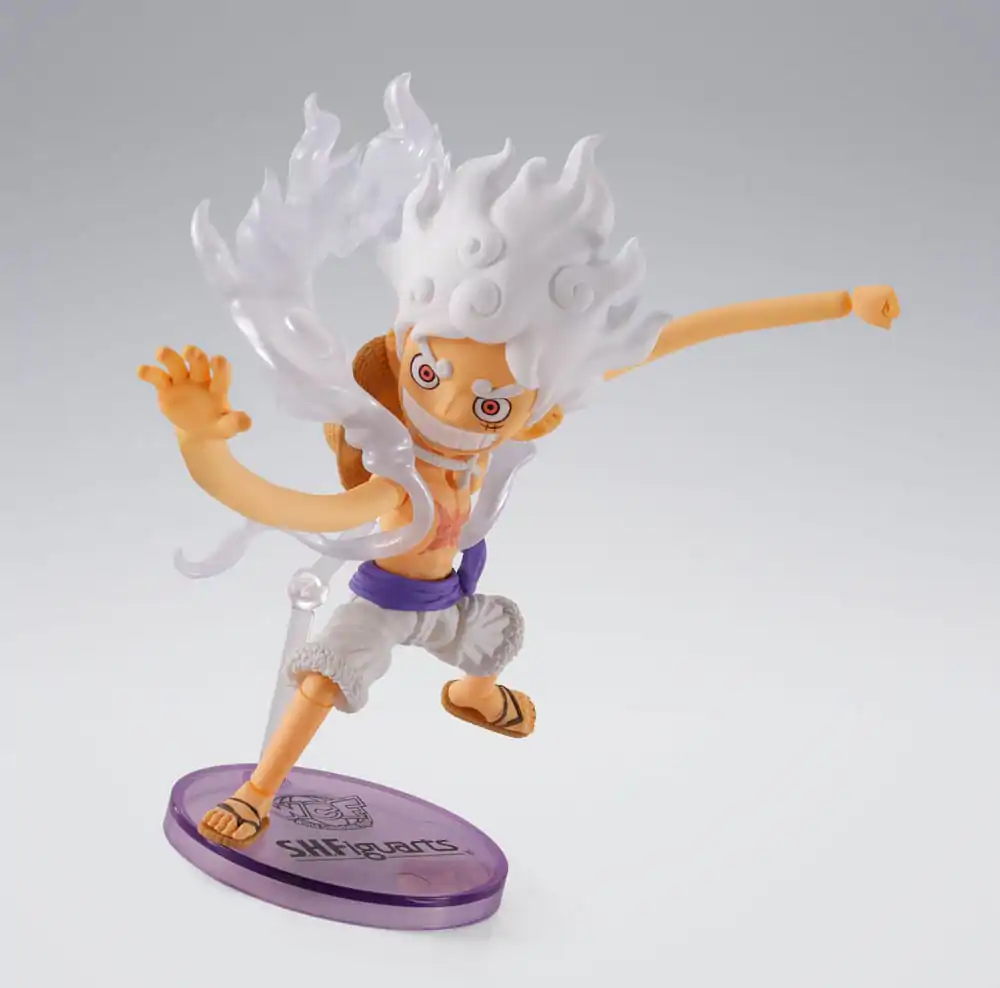 One Piece World Collactable figurky x S.H. Figuarts akční figurka Monkey D. Luffy Gear 5 8 cm fotografii produktu
