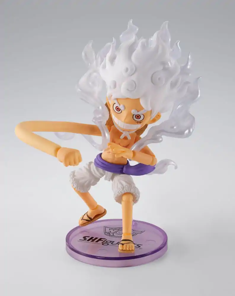 One Piece World Collactable figurky x S.H. Figuarts akční figurka Monkey D. Luffy Gear 5 8 cm fotografii produktu