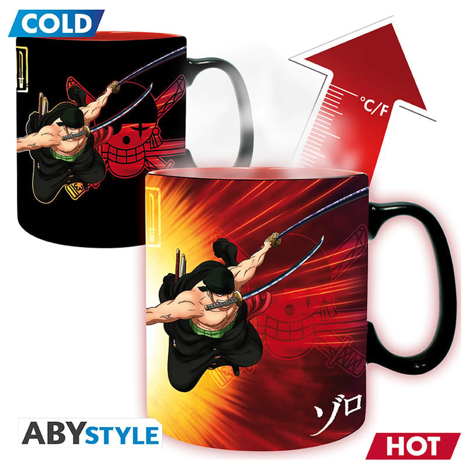 One Piece Zoro & Sanji Proměňovací hrnek 460ml fotografii produktu