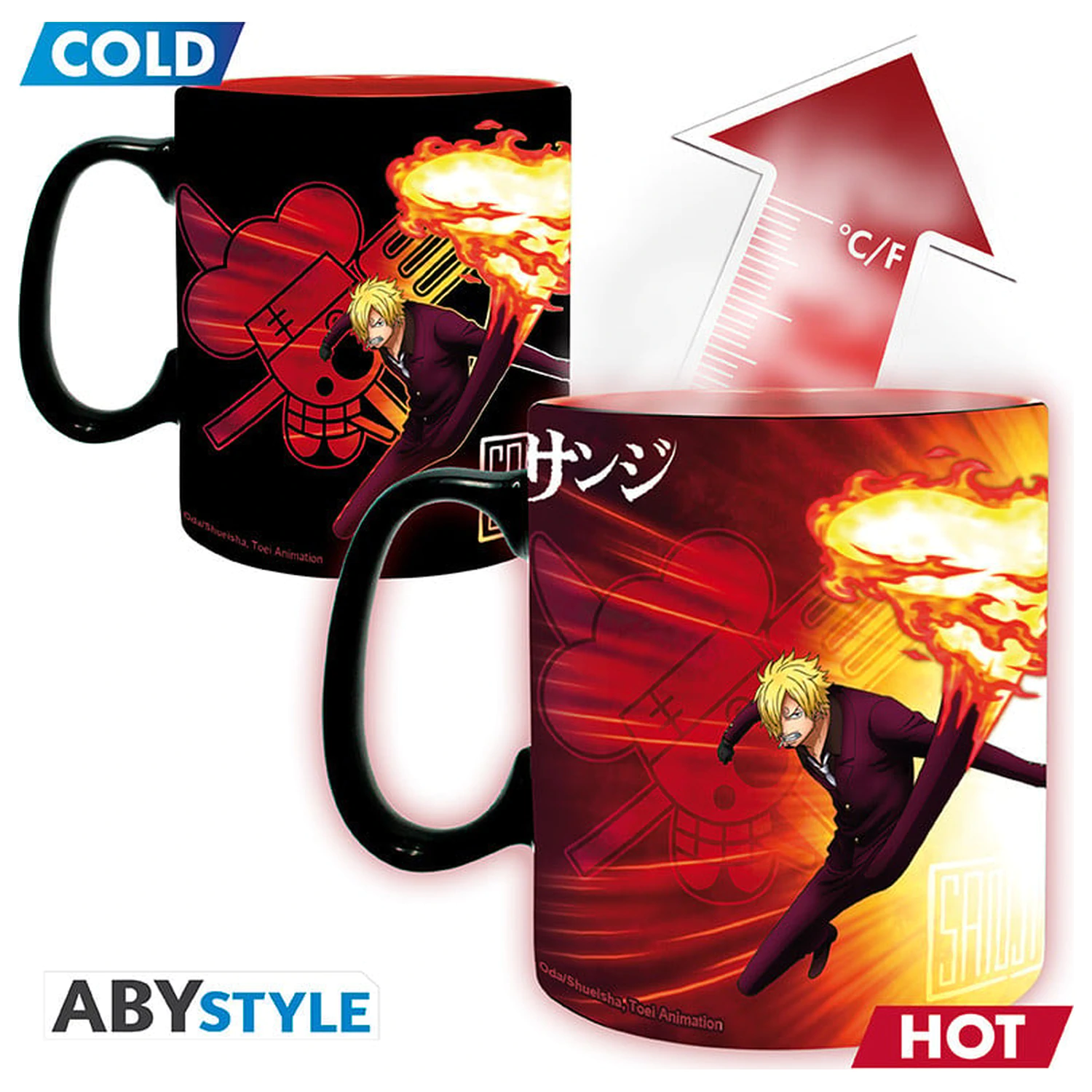 One Piece Zoro & Sanji Proměňovací hrnek 460ml fotografii produktu