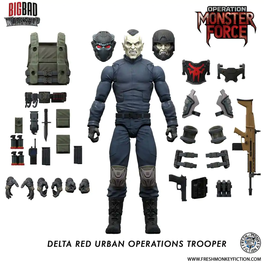 Operation: Monster Force akční figurka 1/12 Delta Red Urban Operations Trooper 15 cm fotografii produktu