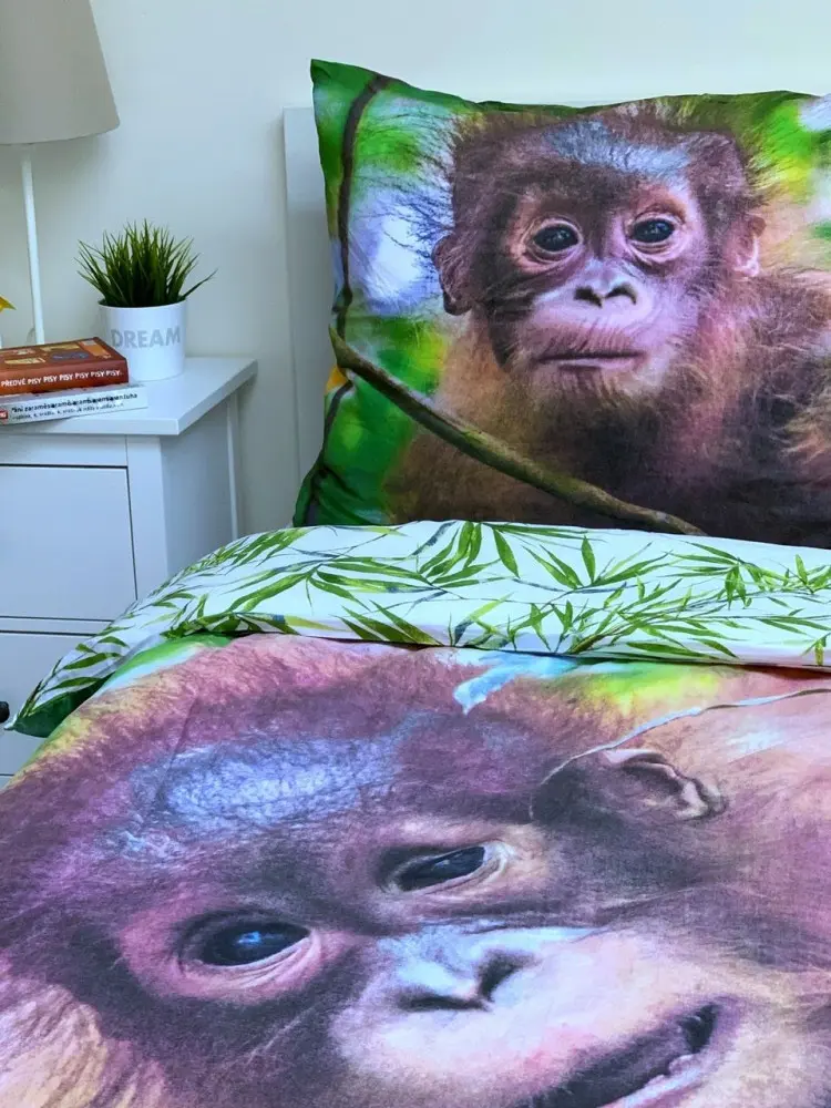 Povlečení Orangutan 140x200 cm, 70x90 cm fotografii produktu