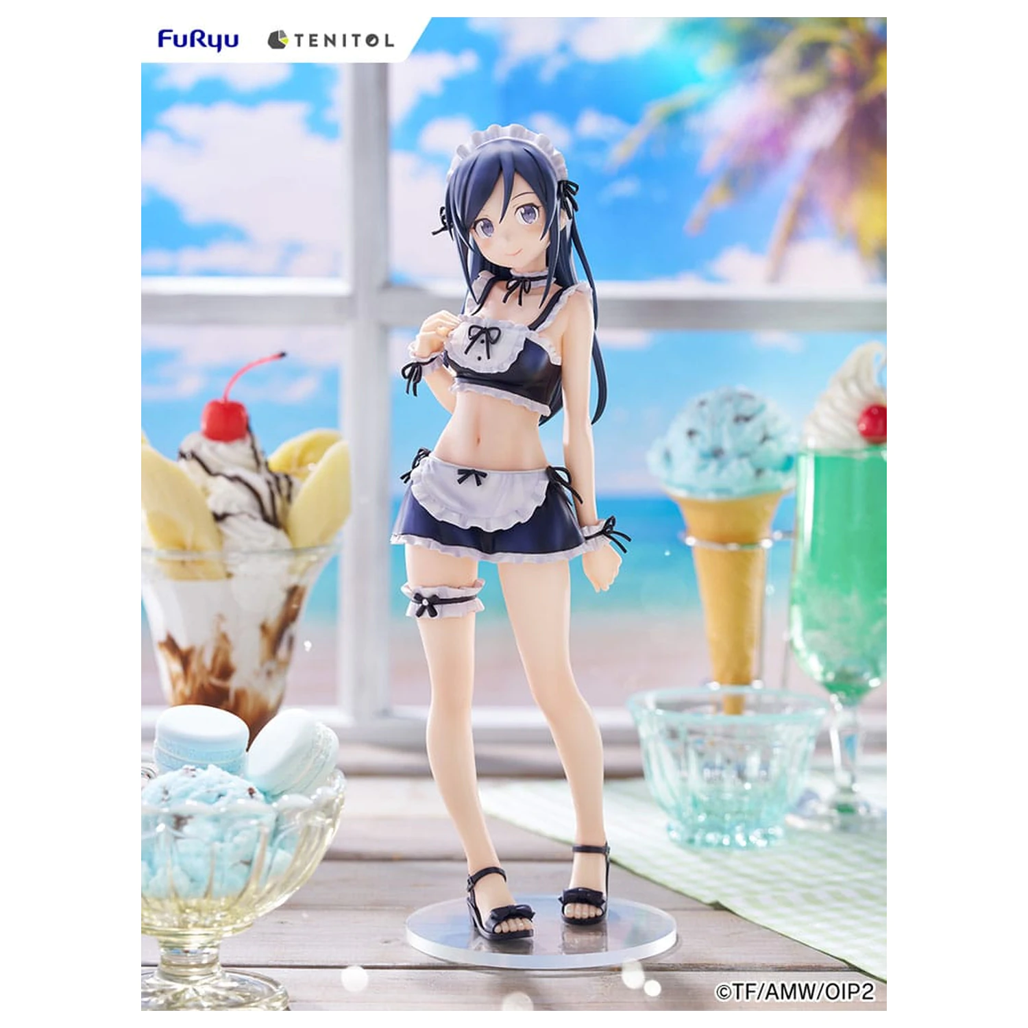 Ore no Imouto ga Konna ni Kawaii Wake ga Nai. Tenitol Tall PVC Soška Aragaki Ayase plavky maid Ver. 30 cm fotografii produktu