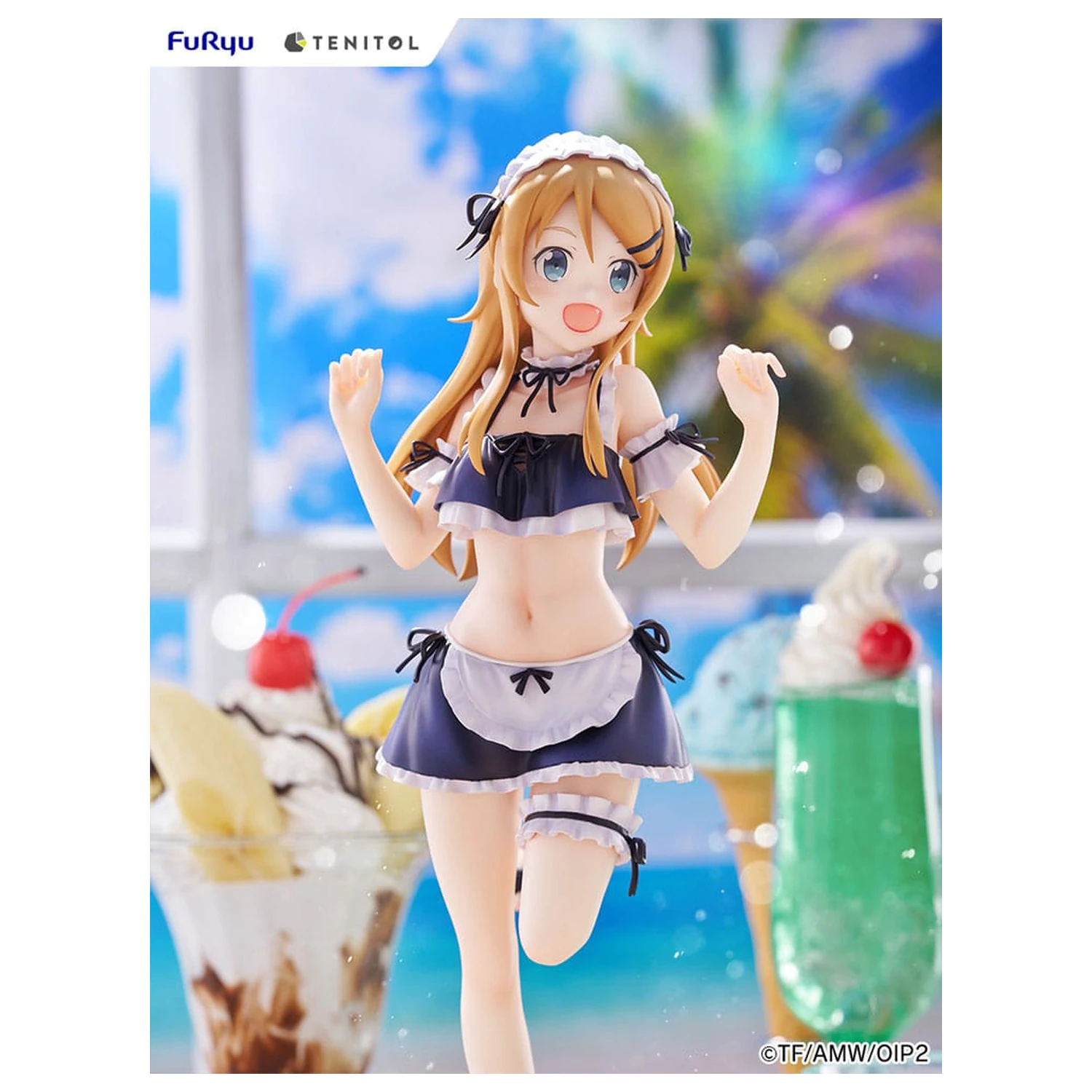 Ore no Imouto ga Konna ni Kawaii Wake ga Nai. Tenitol Vysoká PVC socha Kousaka Kirino v plavkách a oblečení služky Ver. 30 cm fotografii produktu