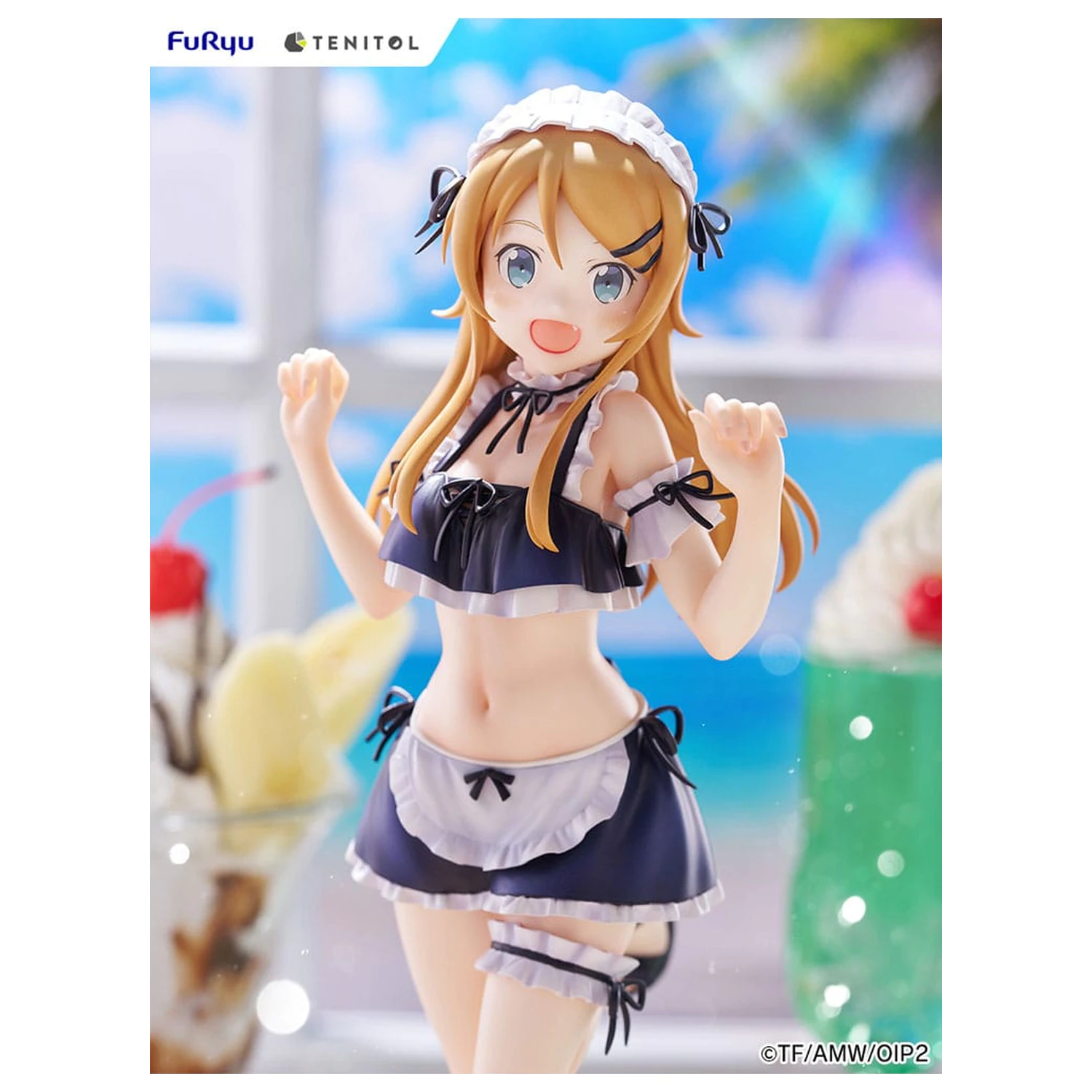 Ore no Imouto ga Konna ni Kawaii Wake ga Nai. Tenitol Vysoká PVC socha Kousaka Kirino v plavkách a oblečení služky Ver. 30 cm fotografii produktu