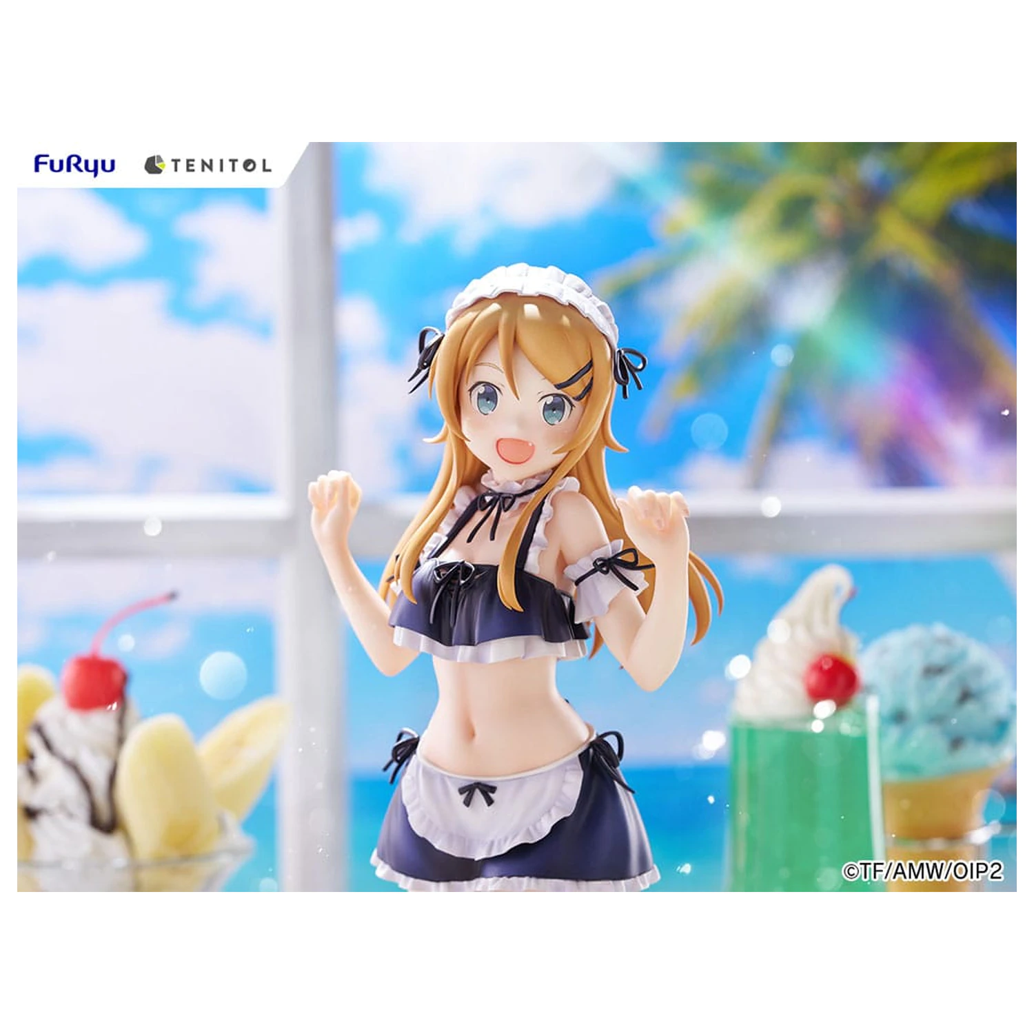 Ore no Imouto ga Konna ni Kawaii Wake ga Nai. Tenitol Vysoká PVC socha Kousaka Kirino v plavkách a oblečení služky Ver. 30 cm fotografii produktu