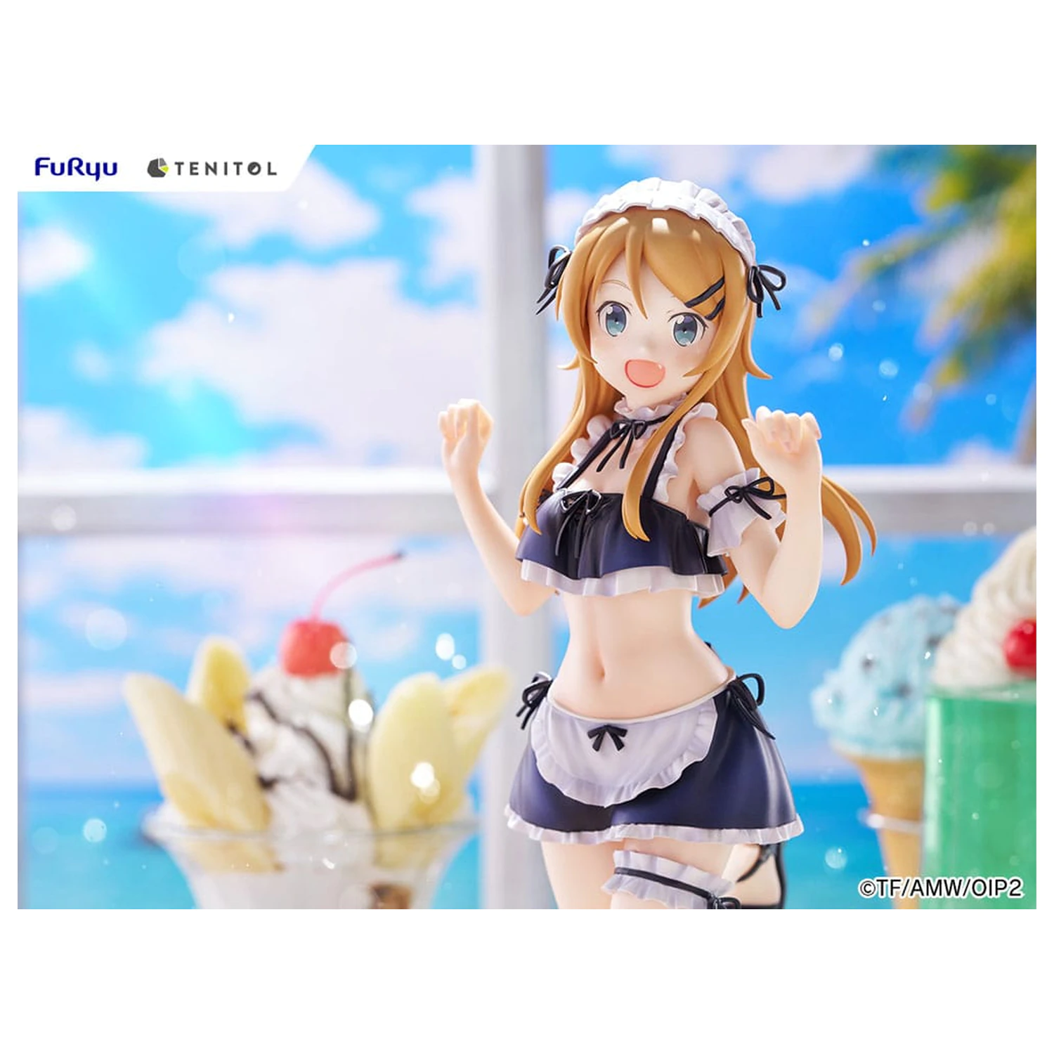 Ore no Imouto ga Konna ni Kawaii Wake ga Nai. Tenitol Vysoká PVC socha Kousaka Kirino v plavkách a oblečení služky Ver. 30 cm fotografii produktu