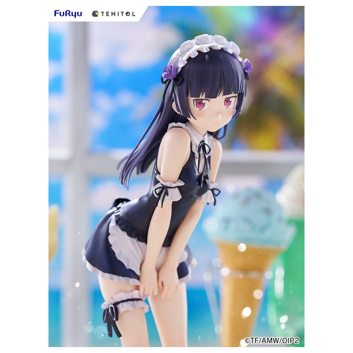 Ore no Imouto ga Konna ni Kawaii Wake ga Nai. Tenitol Tall PVC Socha Kuroneko v plavkách a oblečení služebné Ver. 27 cm fotografii produktu
