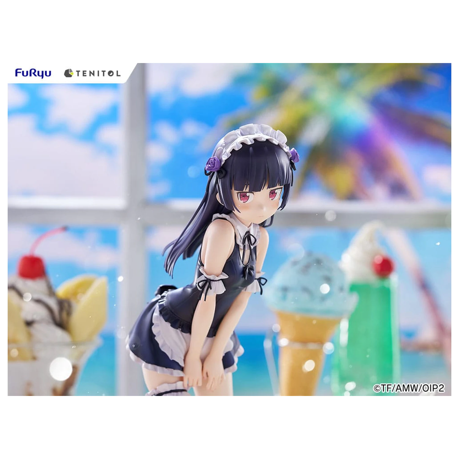 Ore no Imouto ga Konna ni Kawaii Wake ga Nai. Tenitol Tall PVC Socha Kuroneko v plavkách a oblečení služebné Ver. 27 cm fotografii produktu