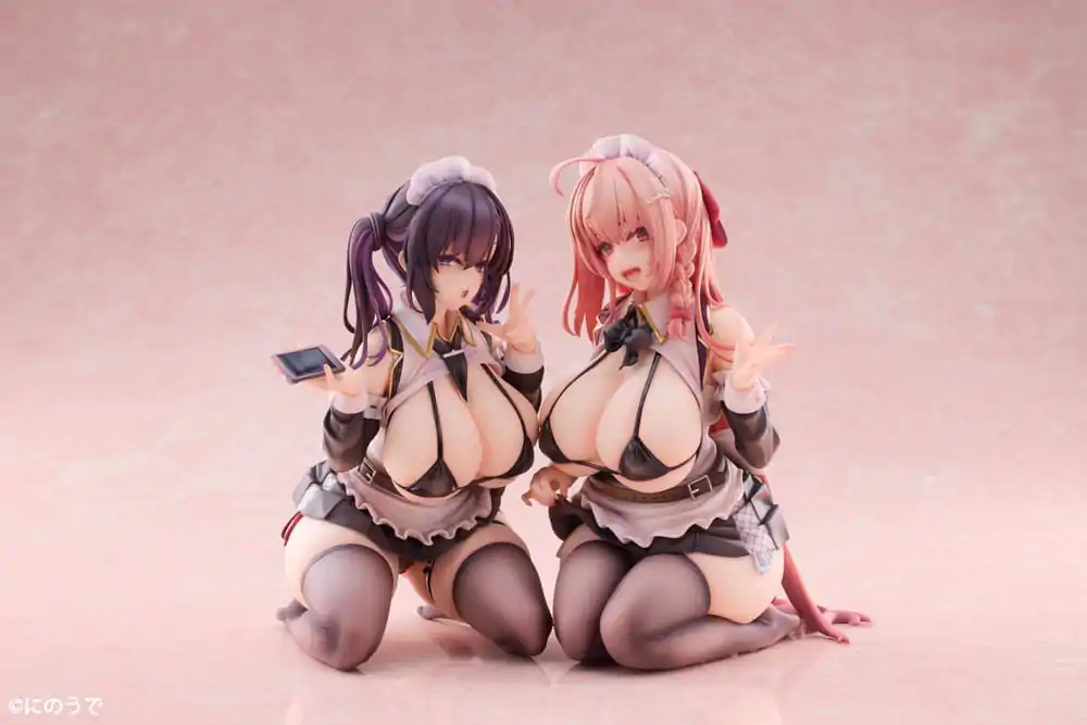 Originální postava PVC sošky 1/5 2-Set Koho Miya & Otsuhane Fuwari ilustrace od Ninoude 18 cm fotografii produktu