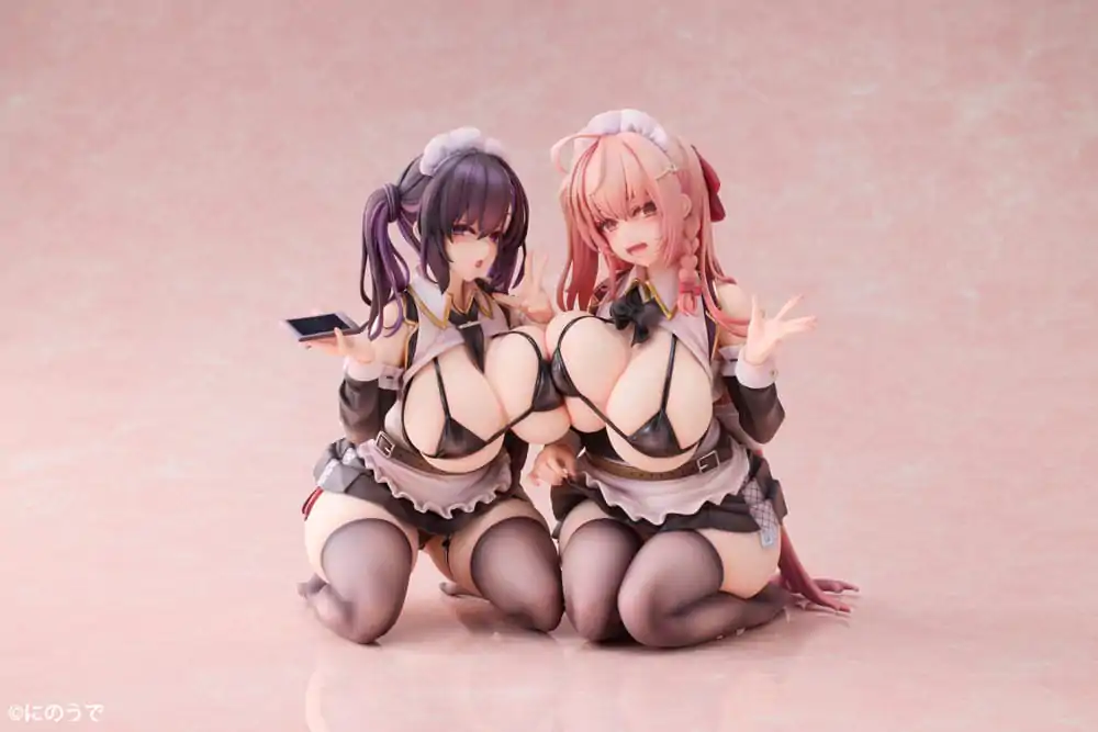 Originální postava PVC sošky 1/5 2-Set Koho Miya & Otsuhane Fuwari ilustrace od Ninoude 18 cm fotografii produktu