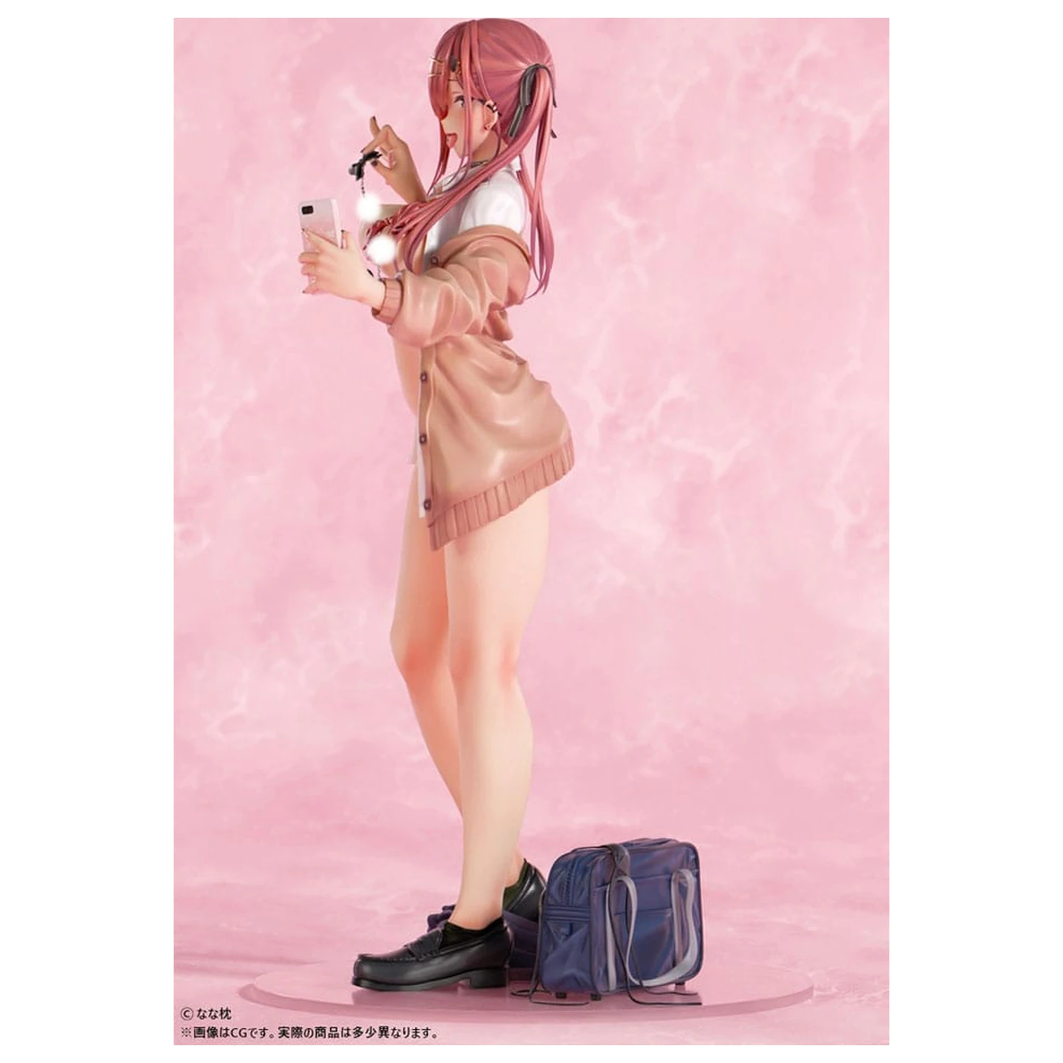 Socha Original Character 1/5 Red-Haired Gyaru-Chan Bare Face Ver. Ilustrace od Nanamakura 29 cm fotografii produktu