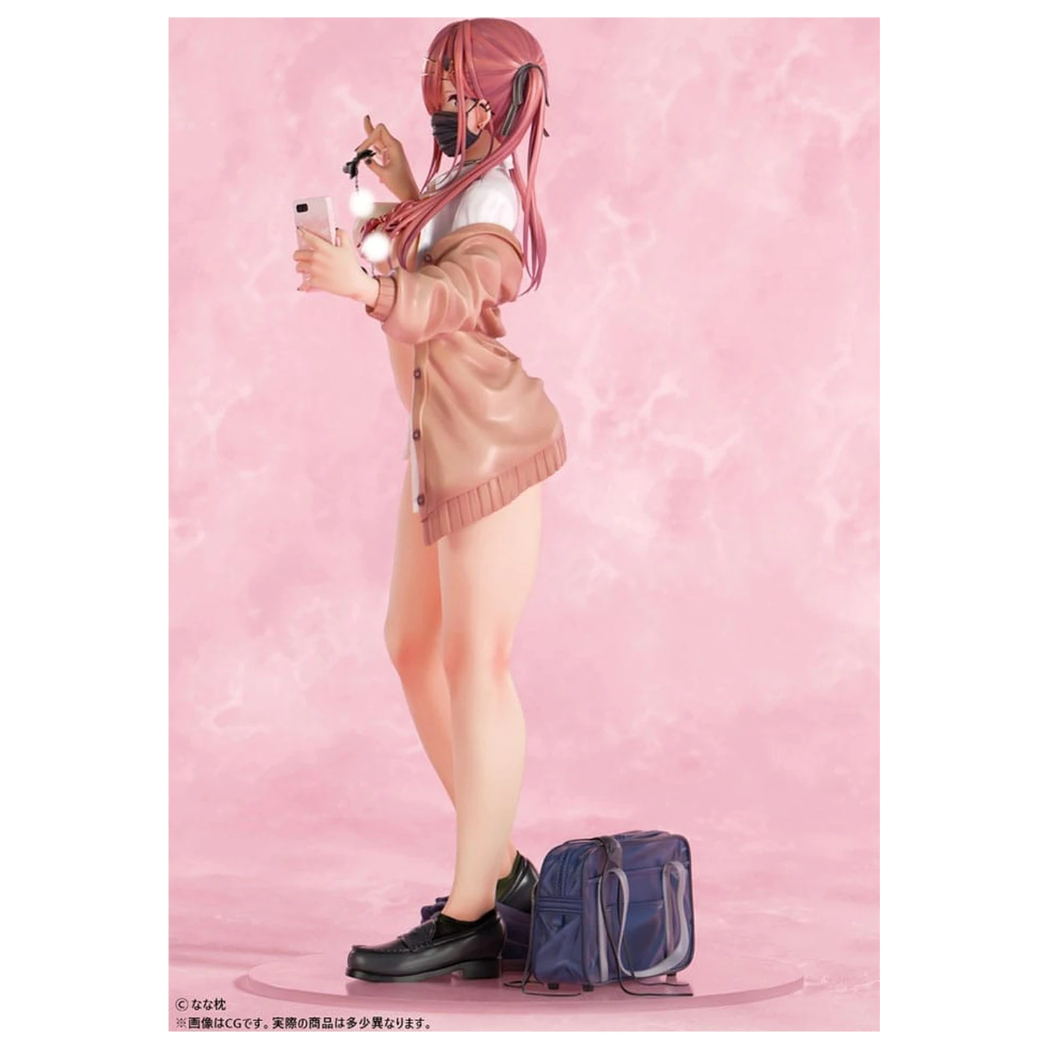 Soška Original Character 1/5 Red-Haired Gyaru-Chan Mask Ver. Ilustrace Nanamakura 29 cm fotografii produktu