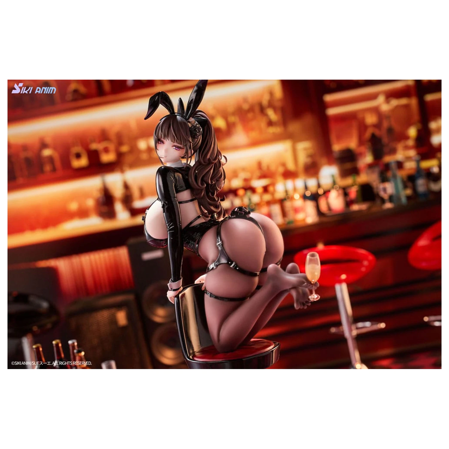 PVC Socha Original Character 1/6 Champagne and Bunny Girl Rose Black Stocking Ver. 31 cm fotografii produktu