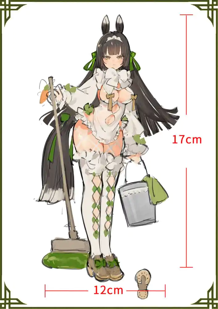 Originální postava PVC soška 1/7 Kůň Různé druhy Koňská služebná Midori-chan 24 cm fotografii produktu