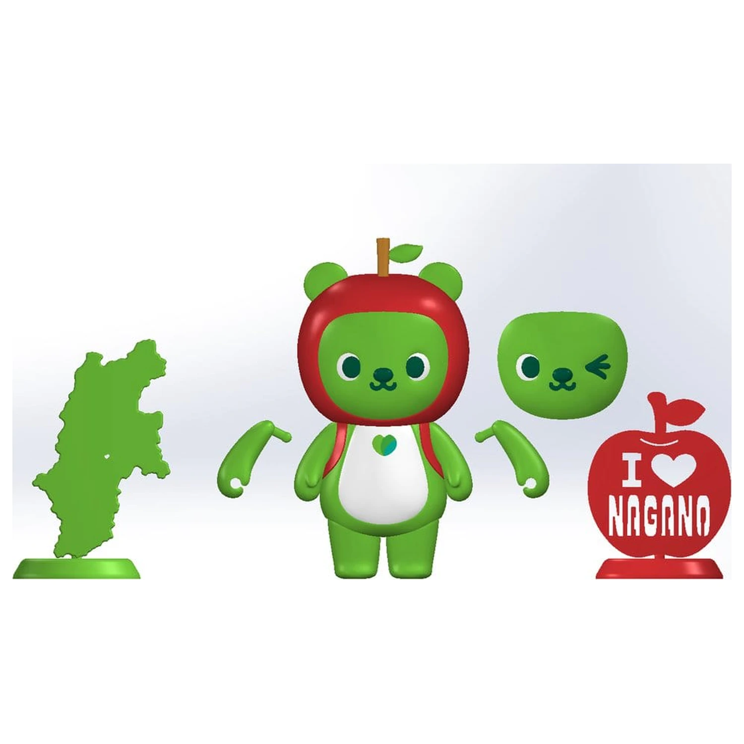 Originální postava plastová modelová stavebnice Arukuma 10 cm fotografii produktu