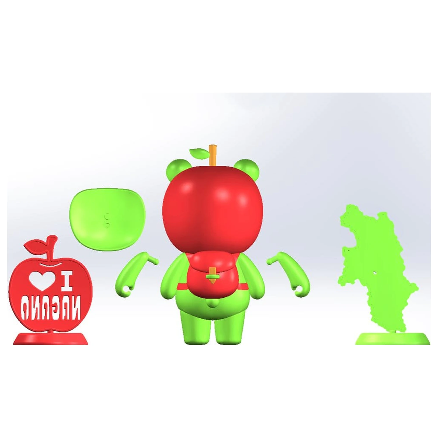 Originální postava plastová modelová stavebnice Arukuma 10 cm fotografii produktu