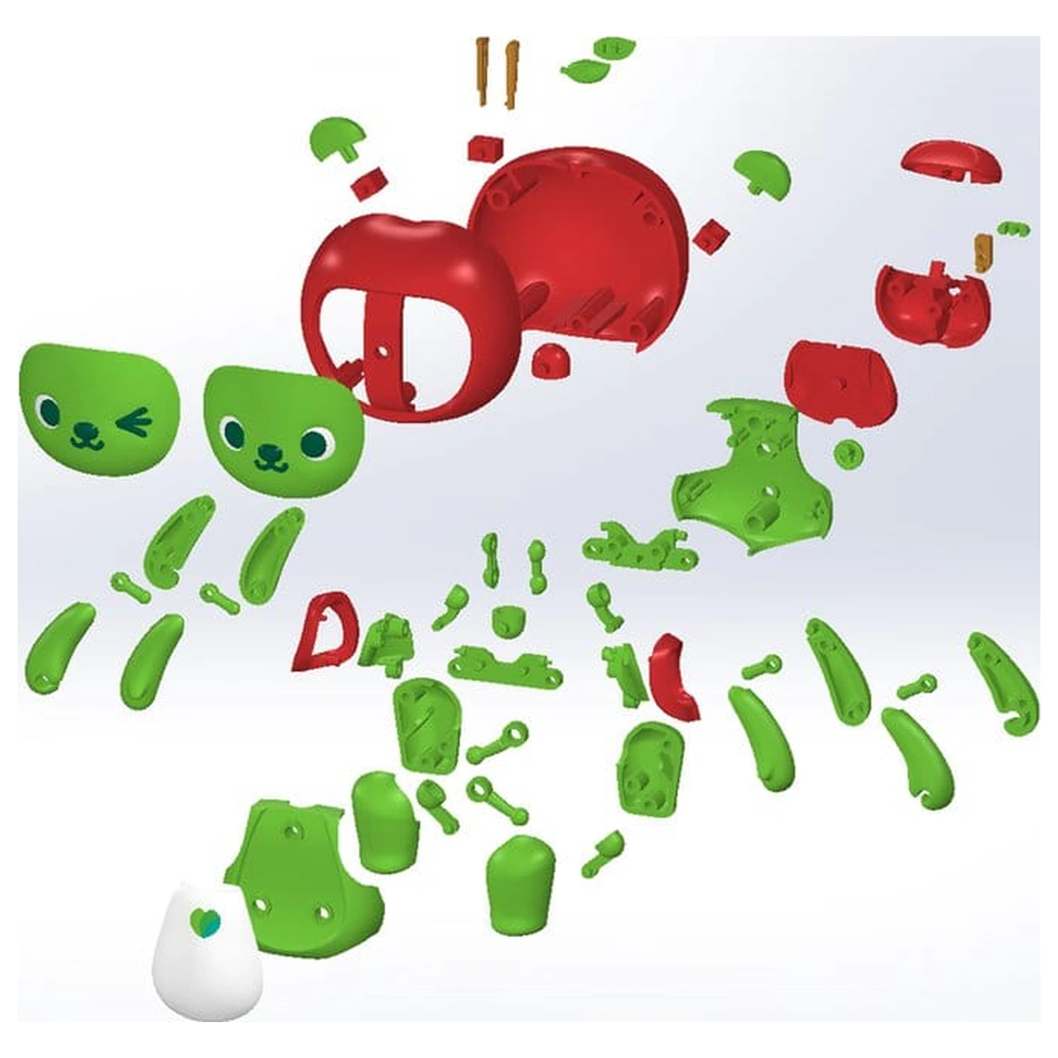 Originální postava plastová modelová stavebnice Arukuma 10 cm fotografii produktu