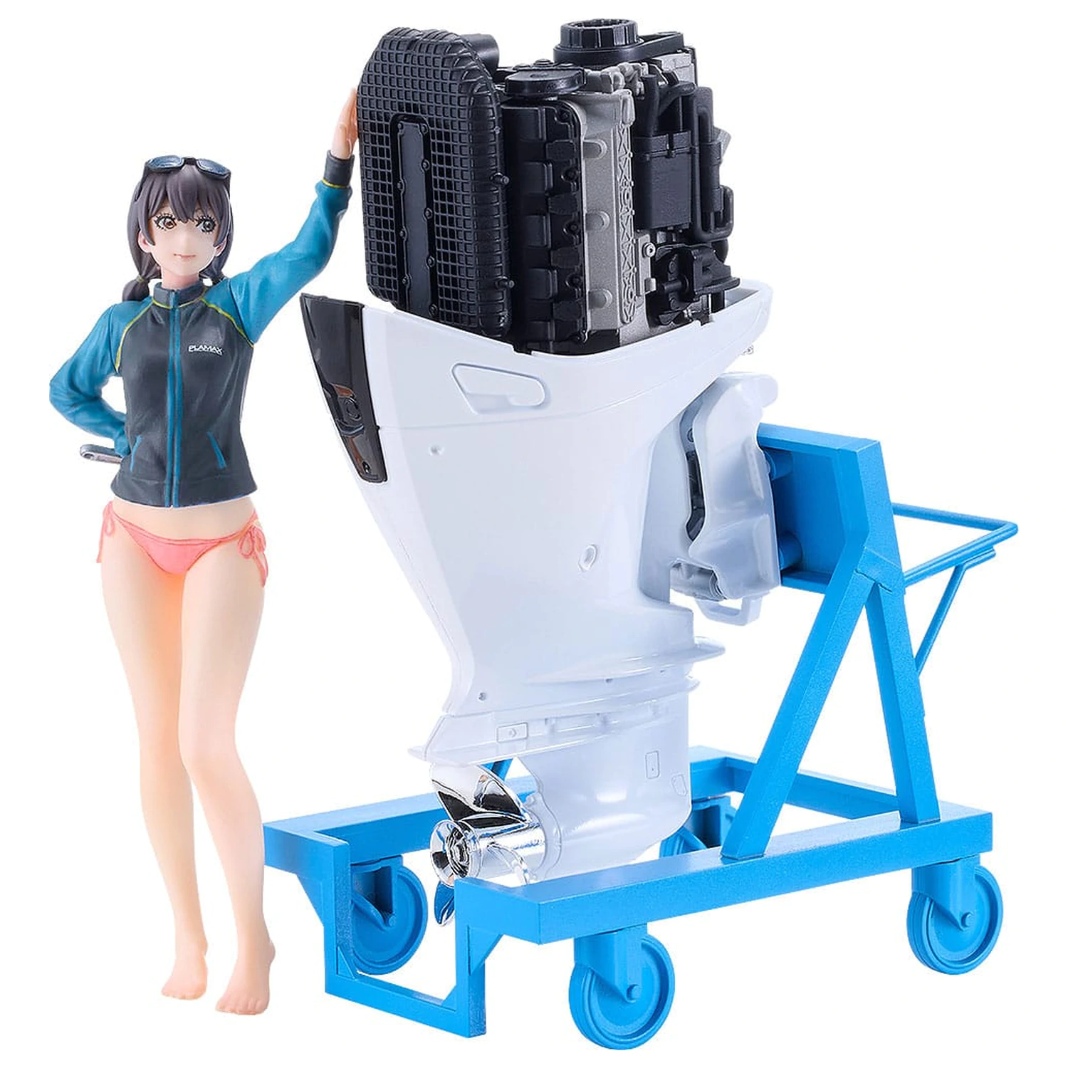 Original Character PLAMAX Plastiková Modelová Stavebnice MF-97 minimum factory Minori s Honda BF350 Grand Prix White 10 cm fotografii produktu