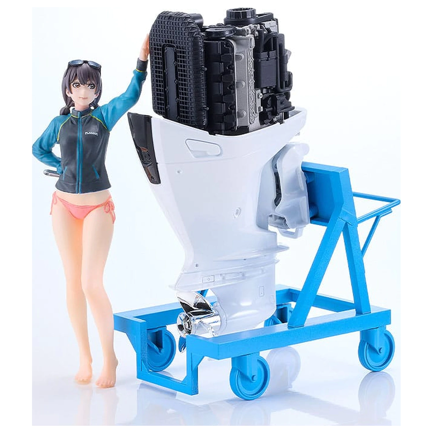 Original Character PLAMAX Plastiková Modelová Stavebnice MF-97 minimum factory Minori s Honda BF350 Grand Prix White 10 cm fotografii produktu