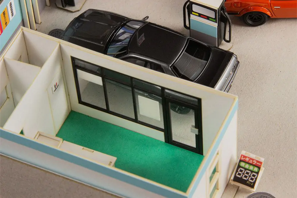 Originální Ilustrace 1/64 Papírová Modelová Stavebnice 1/64 Čerpací Stanice 11 cm (re-run) fotografii produktu