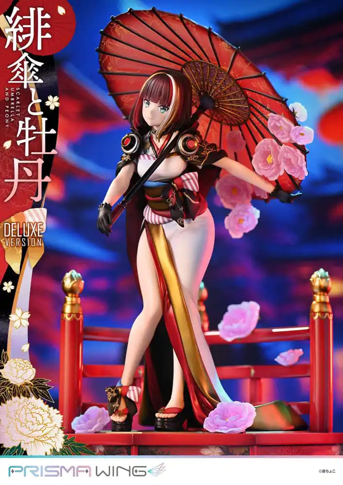 Originální ilustrace od Fuzichoco Prisma Wing PVC soška 1/7 Scarlet Umbrella And Peony Deluxe verze 32 cm fotografii produktu