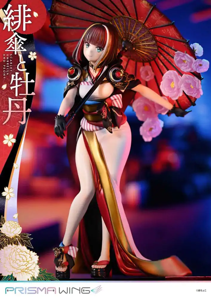 Originální ilustrace od Fuzichoco Prisma Wing PVC soška 1/7 Scarlet Umbrella And Peony Deluxe verze 32 cm fotografii produktu