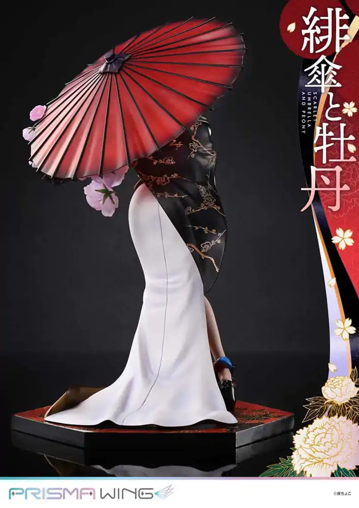 Originální ilustrace od Fuzichoco Prisma Wing PVC soška 1/7 Scarlet Umbrella And Peony Deluxe verze 32 cm fotografii produktu