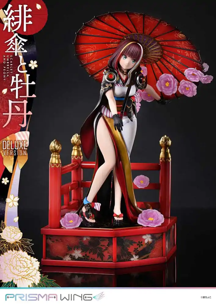 Originální ilustrace od Fuzichoco Prisma Wing PVC soška 1/7 Scarlet Umbrella And Peony Deluxe verze 32 cm fotografii produktu