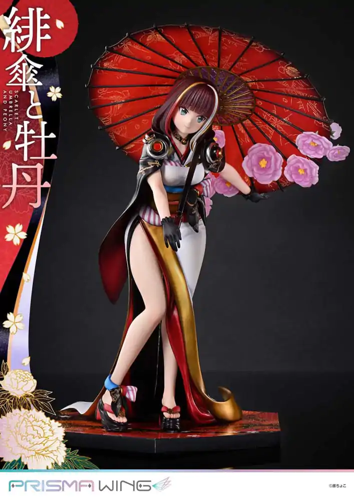 Originální ilustrace od Fuzichoco Prisma Wing PVC soška 1/7 Scarlet Umbrella And Peony Deluxe verze 32 cm fotografii produktu