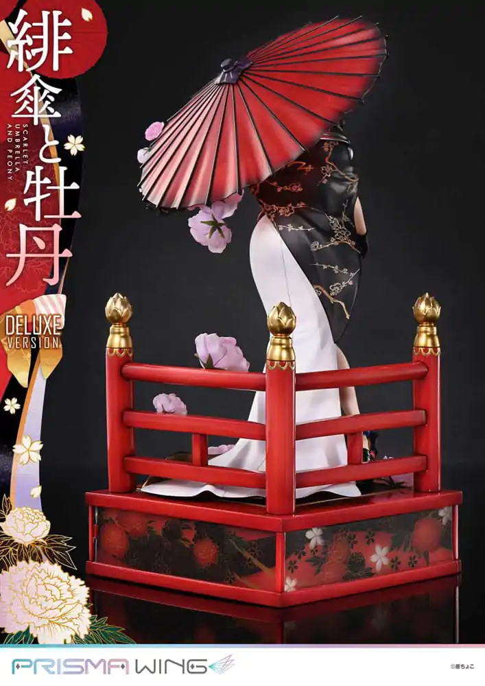 Originální ilustrace od Fuzichoco Prisma Wing PVC soška 1/7 Scarlet Umbrella And Peony Deluxe verze 32 cm fotografii produktu