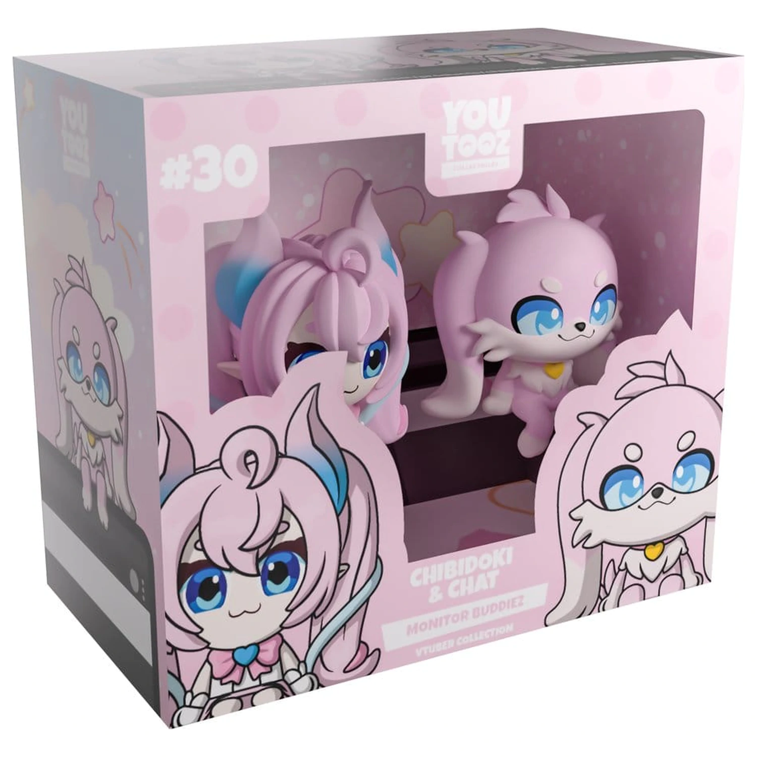 Originální vinylové figurky Chibidoki & Chat Monitor Buddiez 7 cm fotografii produktu