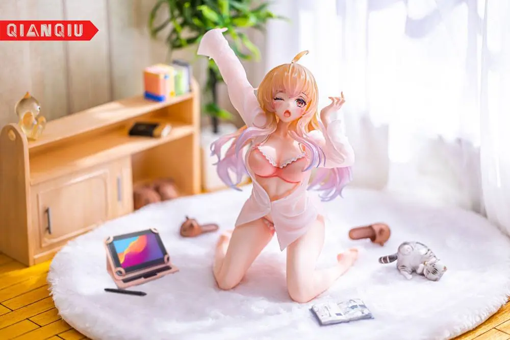 Otaku Girls Series PVC soška 1/7 Protahující se dívka (Originální ilustrace od Ran) 12 cm fotografii produktu