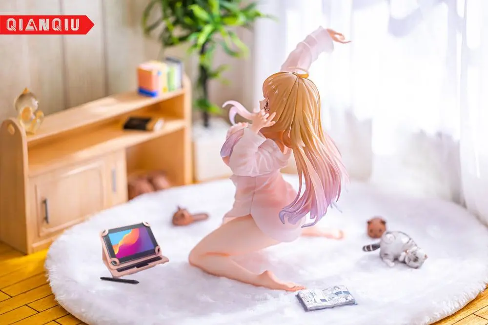 Otaku Girls Series PVC soška 1/7 Protahující se dívka (Originální ilustrace od Ran) 12 cm fotografii produktu