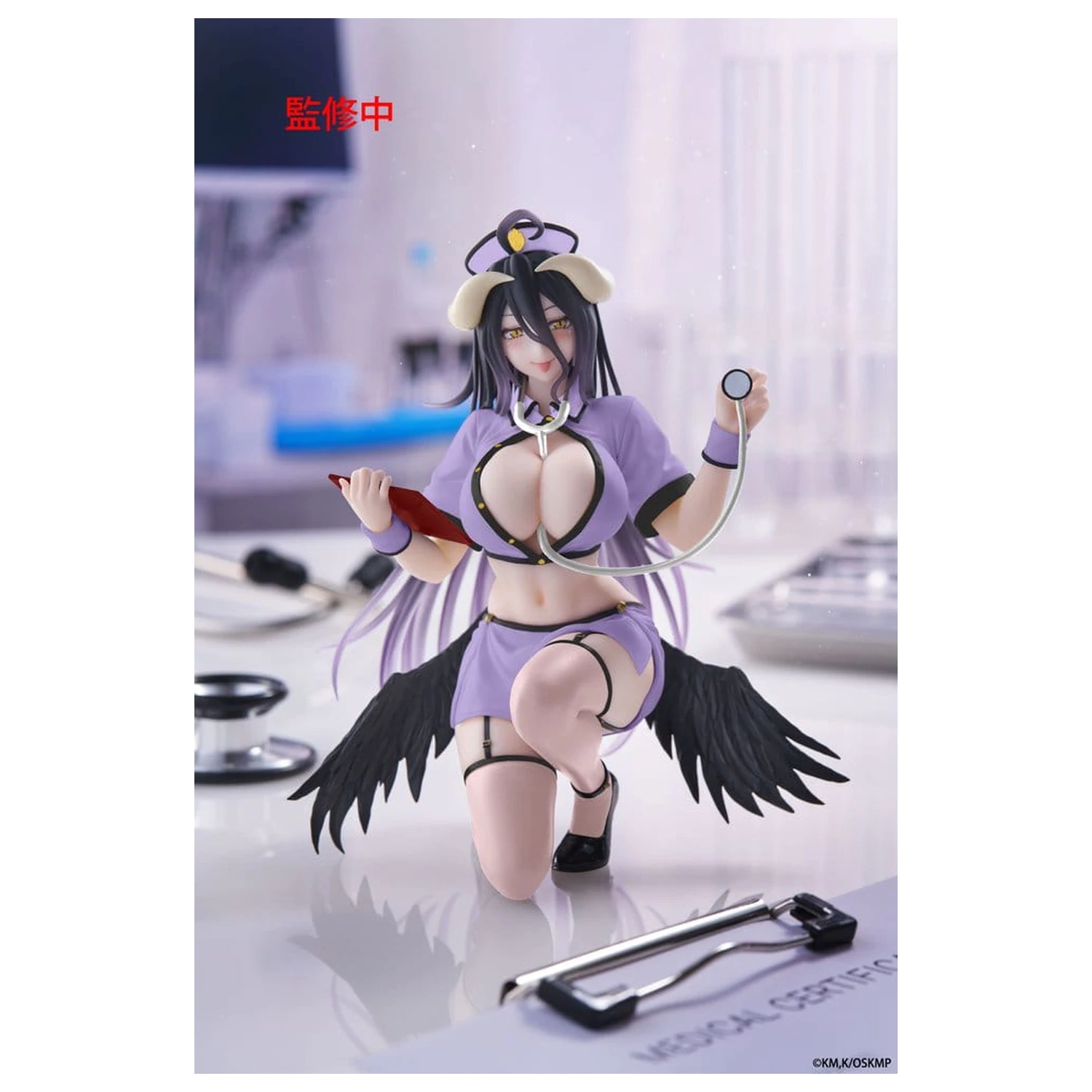 Overlord PVC figurka Desktop Cute Albedo (Nurse Ver.) Renewal 13 cm fotografii produktu