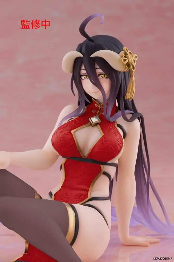 Overlord PVC Soška Desktop Cute Figure Albedo Chinese Dress Ver. Renewal 13 cm fotografii produktu