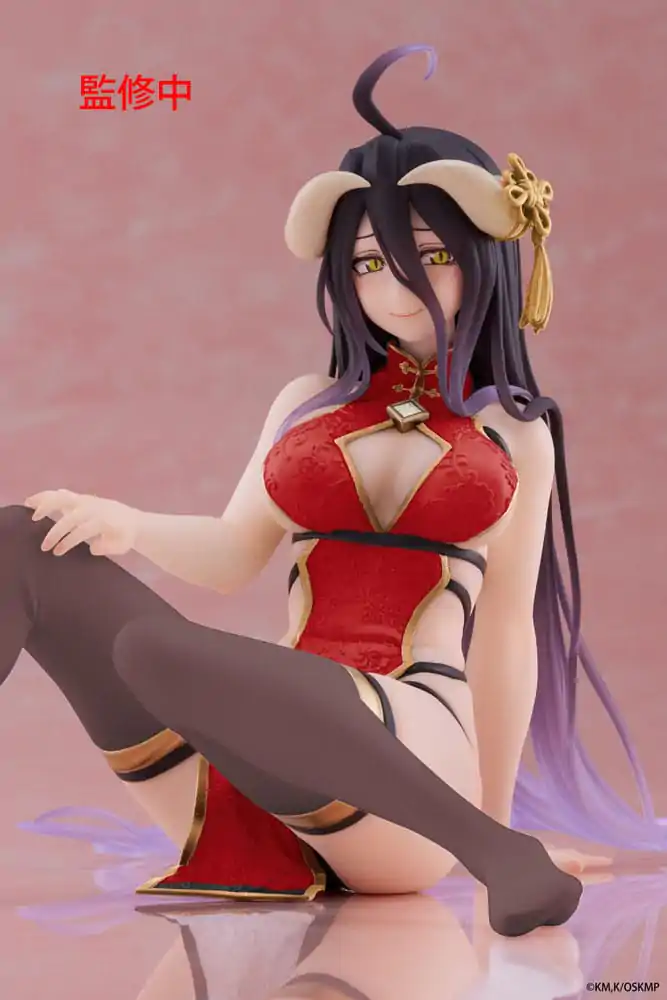 Overlord PVC Soška Desktop Cute Figure Albedo Chinese Dress Ver. Renewal 13 cm fotografii produktu
